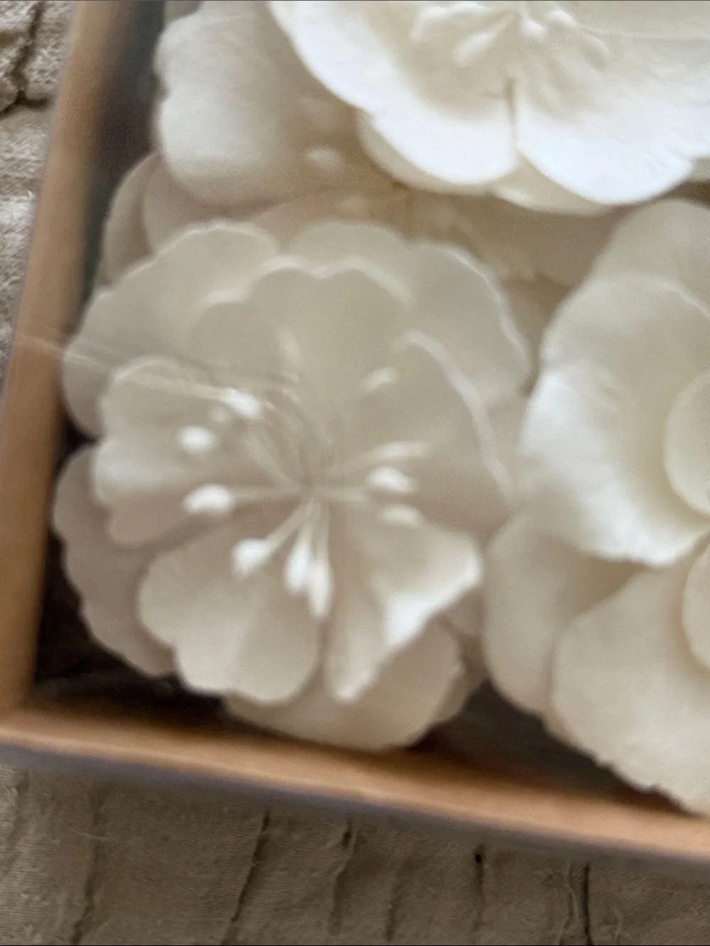 Recollections White Paper Flower Embellishments - Pack of 24